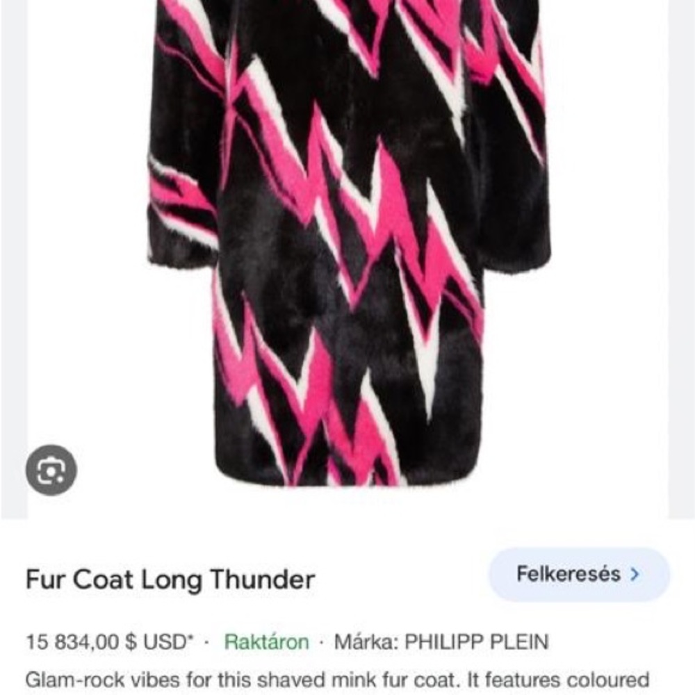 Philipp plein limited thunder 16.000$ mink coat NWT